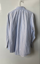 Load image into Gallery viewer, Brooks Brothers Mens Blue Striped Slim Fit Long Sleeve Dress Shirt Size 15-2/3
