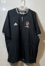 Load image into Gallery viewer, Adidas Mens Black Short Raglan Sleeve 1/4 Zip Baseball T-Shirt Size XL
