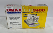 Load image into Gallery viewer, Vintage Umax Astra 3400 USB Interface Intelligent Flatbed Scanner Not Tested
