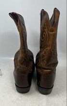 Load image into Gallery viewer, Justin Mens Brown Mid-Calf Cowboy Western Boots Size 8
