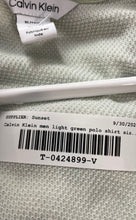 Load image into Gallery viewer, Calvin Klein Mens Light Green Cotton Short Sleeve Collared Polo Shirt Size XL
