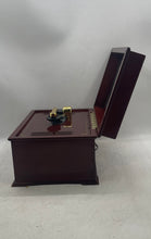 Load image into Gallery viewer, Vintage Brown Mr. Christmas Animated Ballroom Dancers Wooden Music Box Untested
