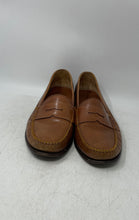 Load image into Gallery viewer, Nordstrom Mens Brown Leather Moc Toe Slip-On Penny Loafer Shoes Size 12N
