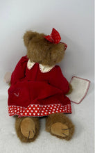 Load image into Gallery viewer, Teddy Bear Doll Wearing A Red Corduroy Dress Stuffed Plush Toys
