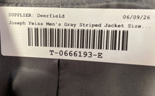 Load image into Gallery viewer, Joseph &amp; Feiss Mens Gray Striped Blazer &amp; Pants 2 Piece Suit Set 52R/50W W/Tag
