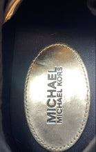 Load image into Gallery viewer, Michael Kors Womens Black Gold Leather Lace-Up Sneaker Shoes Size 9M
