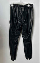 Load image into Gallery viewer, Zara Womens Black Faux Leather Flat Front Side Zipper Trouser Pants Size XXL

