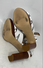 Load image into Gallery viewer, Nine West Womens Delilah White Open Toe Block Heel Platform Sandals Size 6M
