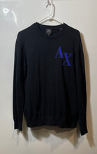 Load image into Gallery viewer, Armani Exchange Mens Black Long Sleeve Knitted Pullover Sweater Size M
