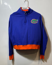 Load image into Gallery viewer, Champion Kids Blue And Red Florida Gators 1/4 Zip Football Pullover Sweater Sz M
