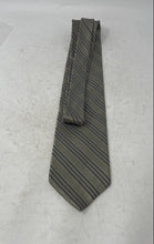 Load image into Gallery viewer, DKNY Mens Brown Striped Print Silk Adjustable Formal Designer Tie
