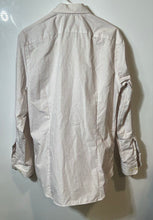 Load image into Gallery viewer, Banana Republic Mens White Red Non-Iron Slim Fit Dress Shirt Sz M 15-15.5 33-34
