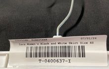 Load image into Gallery viewer, Zara Womens Black White Striped Trim Pocket Side Slit &amp; Zip Mini Skirt Size XS
