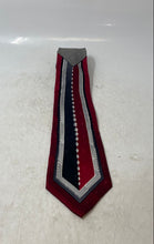 Load image into Gallery viewer, Pierre Cardin Mens Red And Black Printed Silk Adjustable Designer Tie
