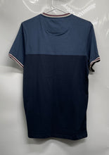 Load image into Gallery viewer, Ted Baker Mens Blue Colorblock Short Sleeve Crew Neck Pullover T-Shirt Size 2
