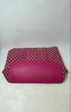 Load image into Gallery viewer, Vera Bradley Womens Pink White &amp; Green Geometric Print Trimmed Vera XL Tote Bag
