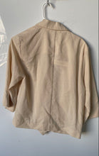 Load image into Gallery viewer, Zara Womens Beige 3/4 Sleeve Notch Collar Pockets One-Button Blazer Size XS

