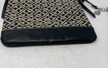 Load image into Gallery viewer, Tommy Hilfiger Womens Black Beige Monogram Adjustable Strap Zipper Crossbody Bag
