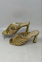 Load image into Gallery viewer, Jessica Simpson Womens Alimar Gold Block Heel Slip-On Strappy Sandals Size 7.5M
