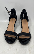 Load image into Gallery viewer, Top Moda Womens Black Open Toe Block Heels Adjustable Ankle Strap Sandals Sz 10
