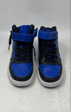 Load image into Gallery viewer, Nike Boys Court Borough Mid 2 CD7782 Blue Black Mid Top Sneaker Shoes Size 4.5Y
