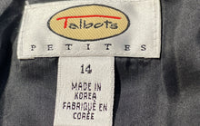 Load image into Gallery viewer, Talbots Womens Gray Mandarin Collar Long Sleeve Button Front Jacket Size 14
