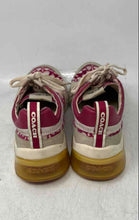 Load image into Gallery viewer, Coach Womens G4972 Beige And Dark Pink Monogram Lace-Up Sneaker Shoes Size 8B
