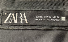 Load image into Gallery viewer, Zara Womens Dark Green Collared Roll Tab Sleeve Snap Front Shirt Dress Size XL
