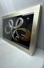 Load image into Gallery viewer, Modern Large 3D Mixed Metal Design Abstract Wall Art Home Decor Silver Frame
