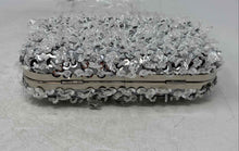 Load image into Gallery viewer, Unbranded Womens Silver With Stones Rectangle Cocktail Small Clutch Purse
