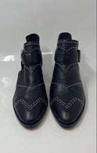 Load image into Gallery viewer, Vince Camuto Womens Raina Black Leather Block Heel Ankle Booties Size 6.5M
