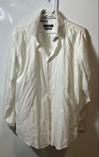 Load image into Gallery viewer, Bugatchi Mens White Super Fine Cotton Long Sleeve Collared Dress Shirt Size 16
