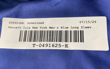 Load image into Gallery viewer, Kenneth Cole New York Mens Blue Cotton Non-Iron Regular Fit Dress Shirt Size 15
