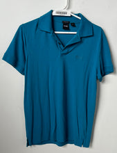 Load image into Gallery viewer, Hugo Boss Mens Blue Cotton Short Sleeve Collared Polo Shirt Size Small
