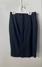 Load image into Gallery viewer, Banana Republic Womens Dark Blue Stretch Back Zip Straight &amp; Pencil Skirt Size 0
