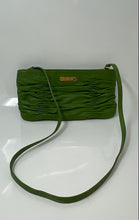 Load image into Gallery viewer, Michael Kors Womens Webster Green Ruched Inner Pocket Small Crossbody Bag
