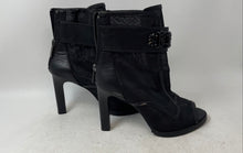 Load image into Gallery viewer, Karl Lagerfeld Womens Blayze Black Peep Toe Back Zip Ankle Booties Size 8.5 M
