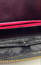 Load image into Gallery viewer, LYDC Womens Black Patent Leather Credit Card Slots Zipper Wristlet Wallet
