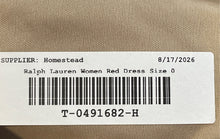 Load image into Gallery viewer, Lauren Ralph Lauren Womens Red Lace Sleeveless Round Neck Sheath Dress Size 0
