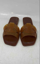 Load image into Gallery viewer, Zara Womens Brown Open Toe Criss-Cross Strap Slip-On Slide Sandals Size EU 37
