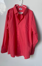 Load image into Gallery viewer, Berlioni Italy Mens Coral Long Sleeve Collared Button Front Dress Shirt Size 2XL
