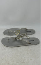 Load image into Gallery viewer, Michael Kors Womens Silver Jelly Slip-On Flat Thong Sandals Size 7
