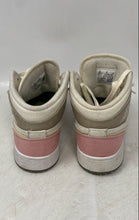 Load image into Gallery viewer, Nike Girls Air Jordan 1 Mid SE DJ0338-100 Beige &amp; Pink Basketball Shoes Size 5Y
