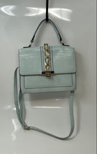 Load image into Gallery viewer, Aldo Womens Powder Blue Inner Pockets Adjustable Strap Shoulder Crossbody Purse
