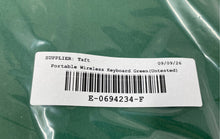 Load image into Gallery viewer, Black Portable Standard Wireless Keyboard Untested With Green Case
