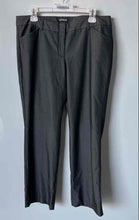 Load image into Gallery viewer, Express Womens Gray Flat Front Pockets Straight Leg Dress Pants Size 12S
