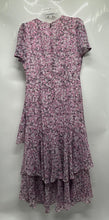 Load image into Gallery viewer, Karl Lagerfeld Paris Womens Multicolor Floral Ruffle A-Line Dress Size 10
