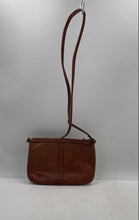Load image into Gallery viewer, Authentic Fossil Womens Brown Leather Outer Pockets Zip Top Lined Crossbody Bag
