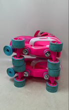 Load image into Gallery viewer, Roller Derby Girls Pink Adjustable 2-In-1 Inline And Roller Skates Size 3-6
