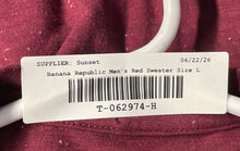 Load image into Gallery viewer, Banana Republic Mens Red Speckled Long Sleeve Crew Neck Pullover T-Shirt Size L
